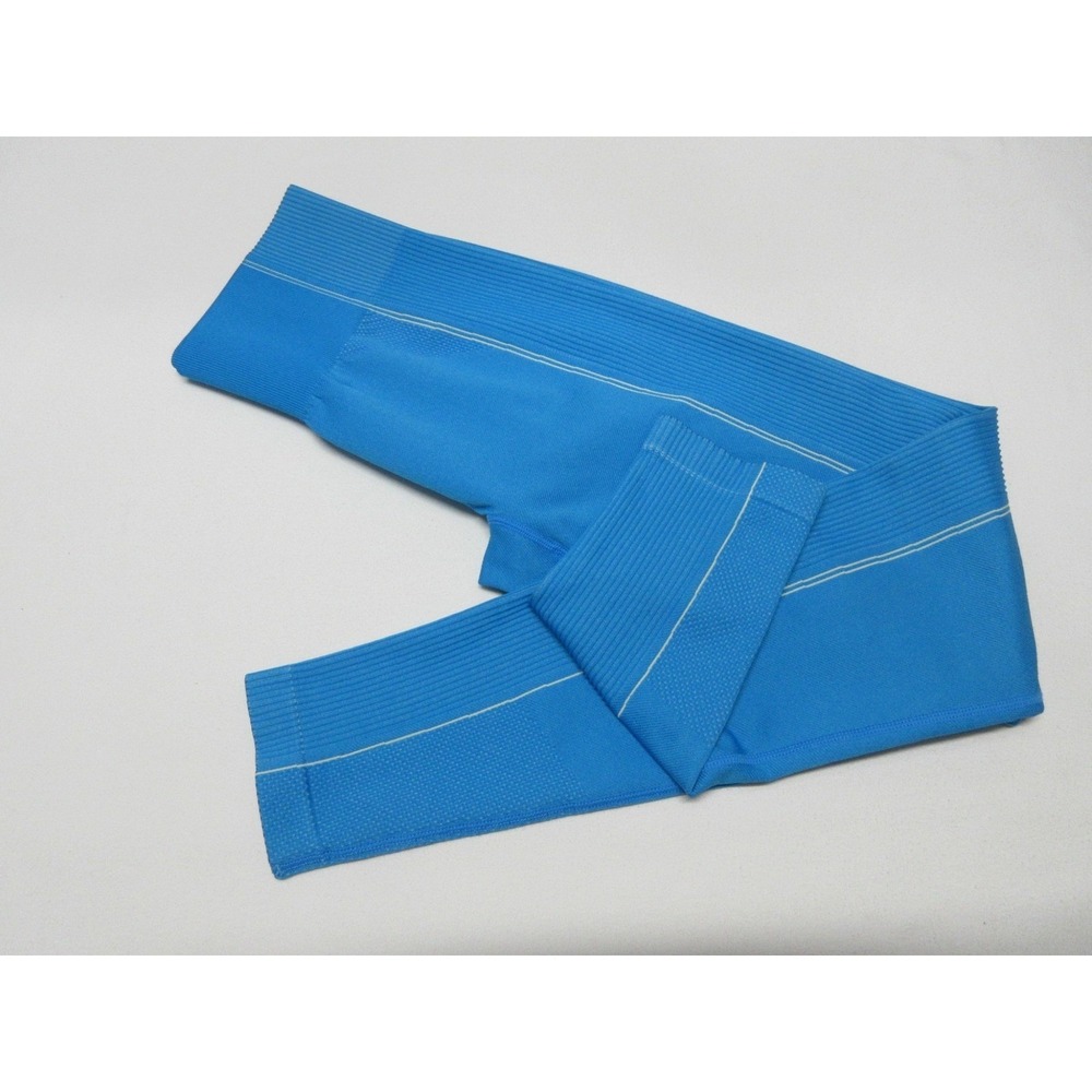 Seamless Compression Workout Leggings Women's Size XS/S‎ Blue Stretch Athletic - Picture 5 of 13